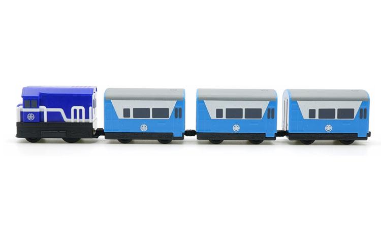 Mini 現貨 鐵支路 QV008T2 R100(藍) 復興號列車 迴力車 (無眼睛)