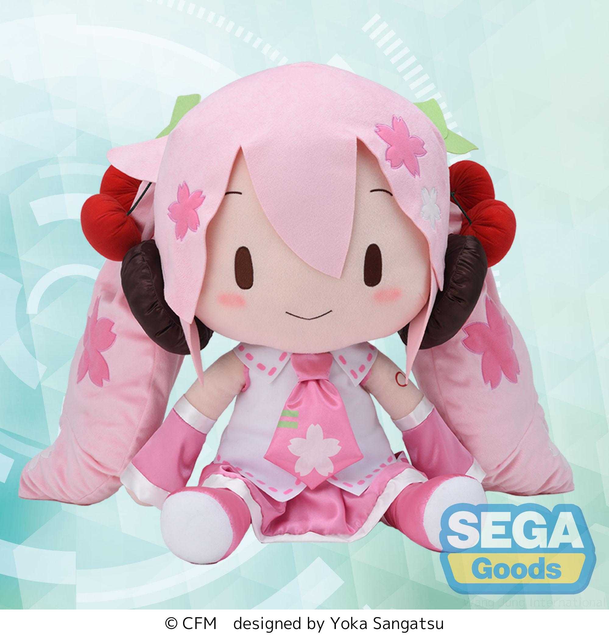 【台中金曜】10月 SEGA 景品 初音未來 櫻初音 超大型坐姿絨毛 高約50cm 【已截止】