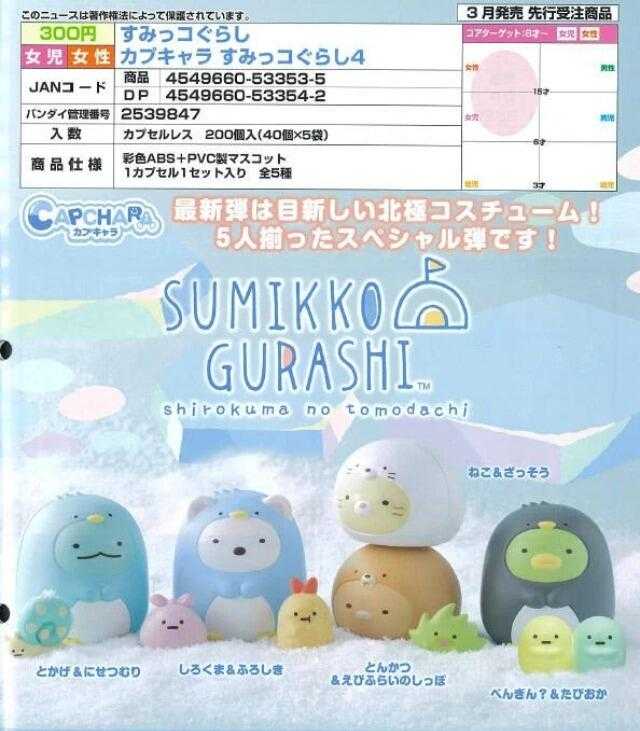 【臺中金曜】店鋪現貨 BANDAI 萬代 角落小夥伴 環保扭蛋 P4 造型轉蛋 扭蛋 全5種