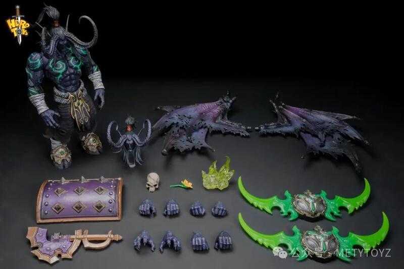 【台中金曜】店鋪現貨 不挑盒況 Hero toys 限量版 魔獸爭霸 不死族 伊利丹 暗黑夜色 型態