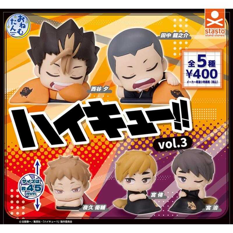 【台中金曜】店鋪現貨 Standstones 轉蛋 扭蛋 排球少年 睡眠公仔 P3 全5種