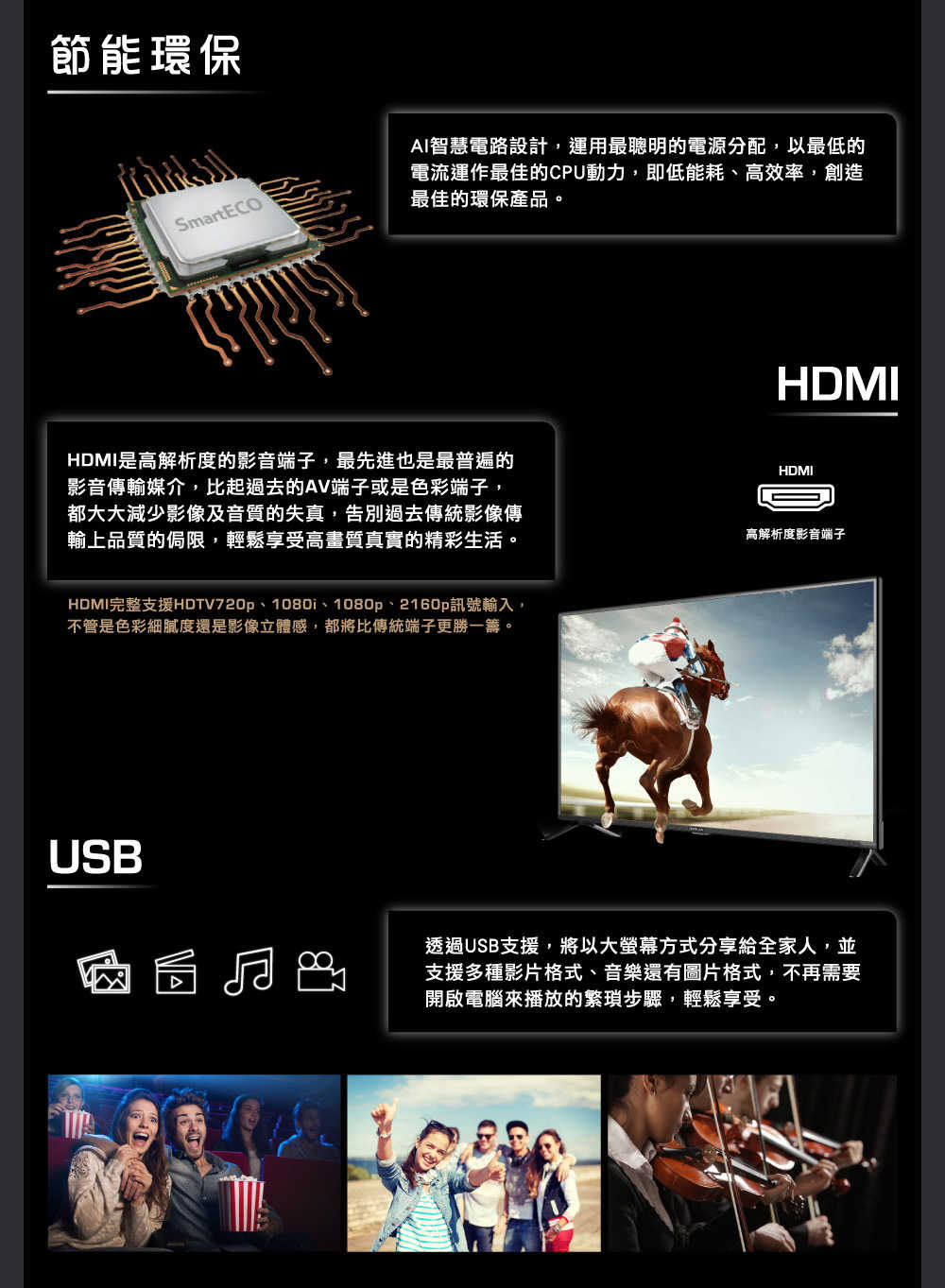 【HERAN 禾聯】55 吋 4K數位液晶顯示器 螢幕 杜比音效 無邊框設計 HD-55MG1