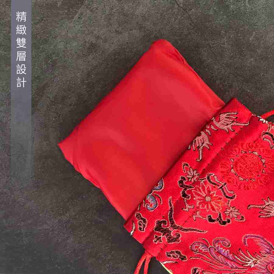 #833 織錦緞錦囊袋 圓底束口袋 飾品袋 文玩袋 佛珠袋 收納袋 禮品包裝袋 新年福袋 錦囊 珠寶袋 【小鴿本舖】