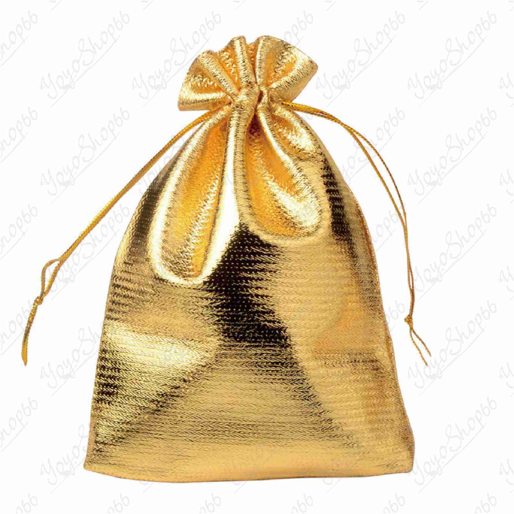 #631【中號 9*12CM(1入) 】首飾包裝袋(1入) 金銀布袋 束口抽繩袋 高檔首飾袋 金袋 禮品袋【愛尚生活】