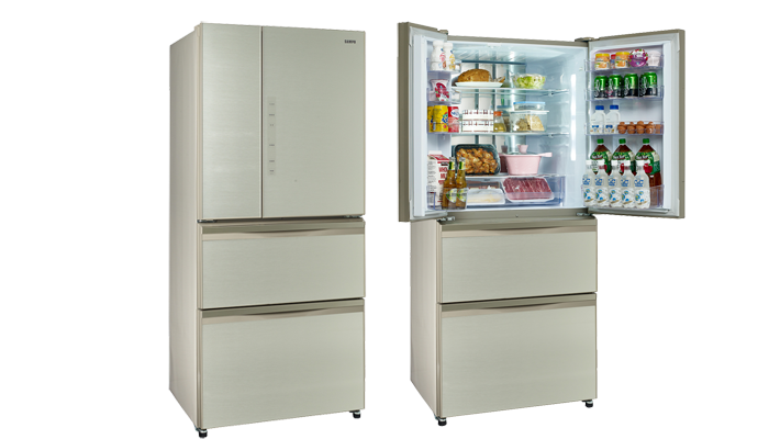 聲寶SAMPO 560公升 玻璃變頻四門冰箱 SR-A56GDD(Y7)