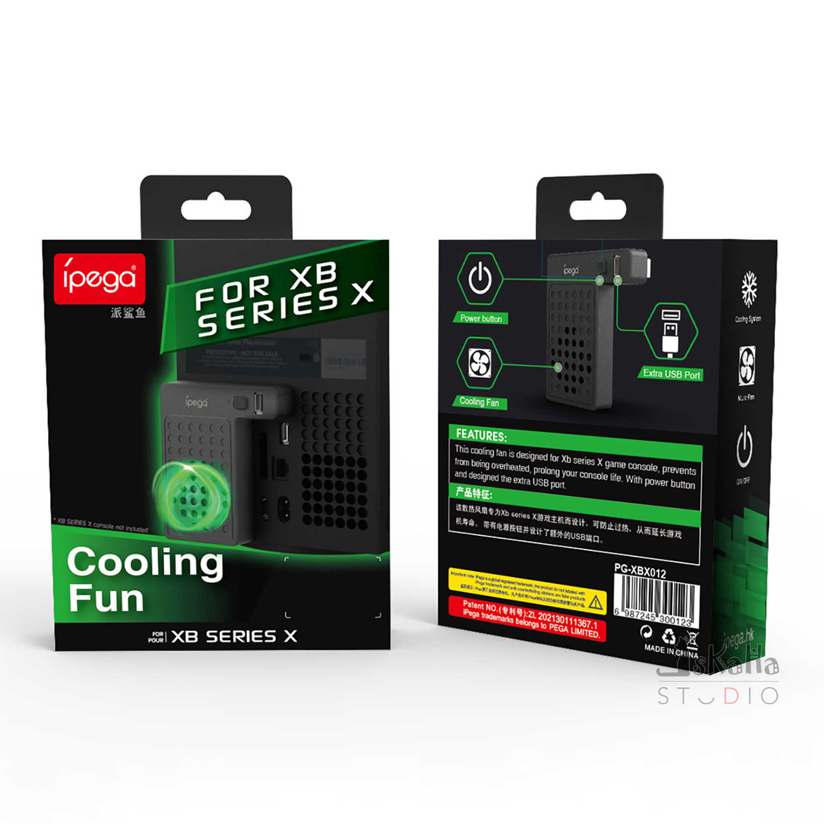 現貨 Xbox Series X 高速散熱風扇 IPEGA 一鍵開關 冷卻風扇 有效降溫 主機散熱風扇 冷卻 散熱