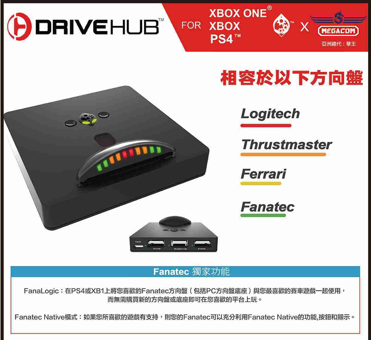 MEGACOM】在PS5轉接G27方向盤- Drive Hub 