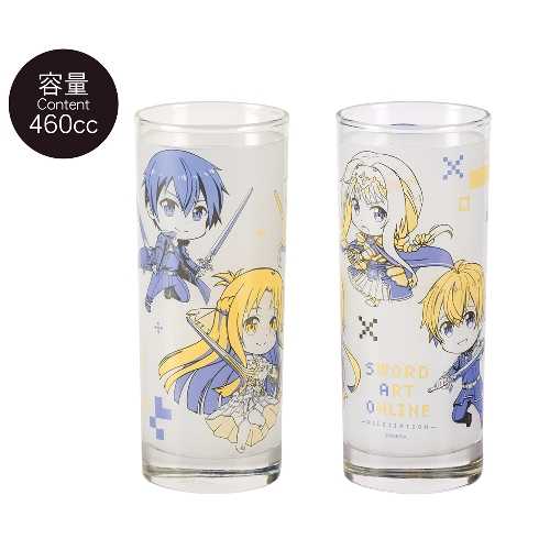 YUME動漫【刀劍神域 Ⅲ 長型玻璃水杯】A款 周邊 木棉花精品