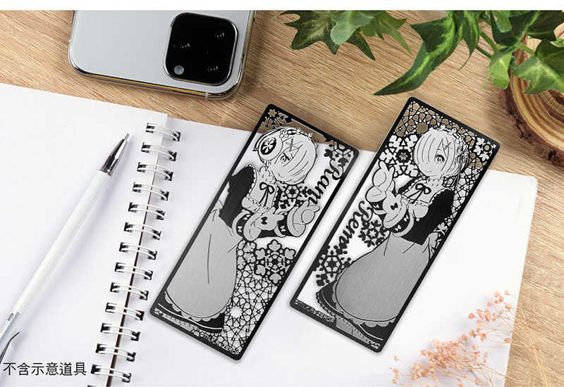 YUME動漫【Re:從零開始的異世界生活 雕花金屬書籤】(2入組) B款 拉姆 雷姆 周邊 木棉花精品