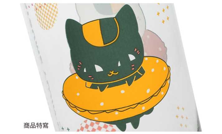 YUME動漫【夏目友人帳 長型玻璃水杯】A款 貓 周邊 木棉花精品