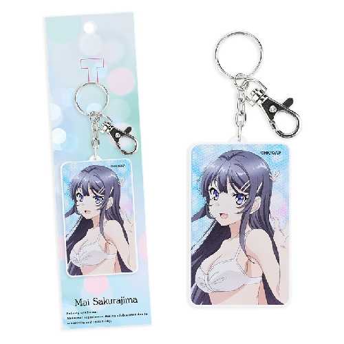 YUME動漫【青春豬頭少年 3D光柵壓克力鑰匙圈】A款 麻衣 周邊 木棉花精品