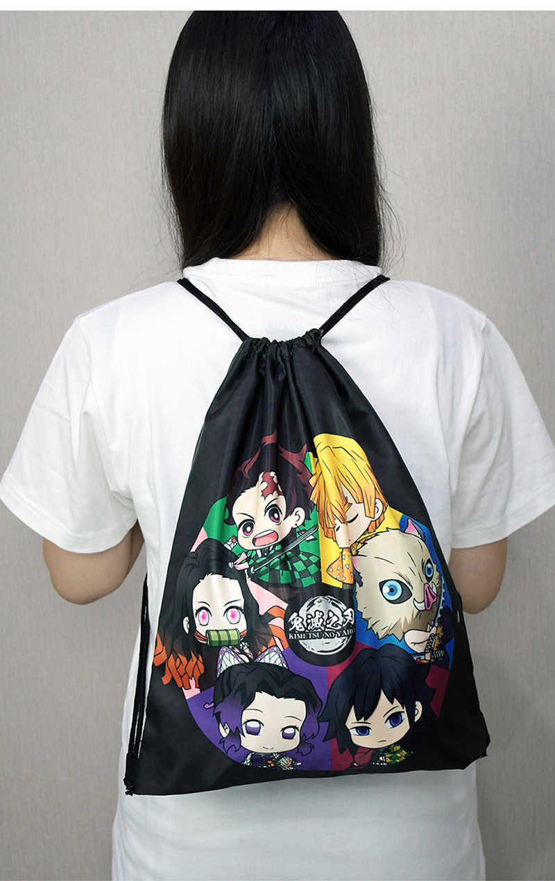YUME動漫【鬼滅之刃 全彩束口後背包】C款 周邊 木棉花精品