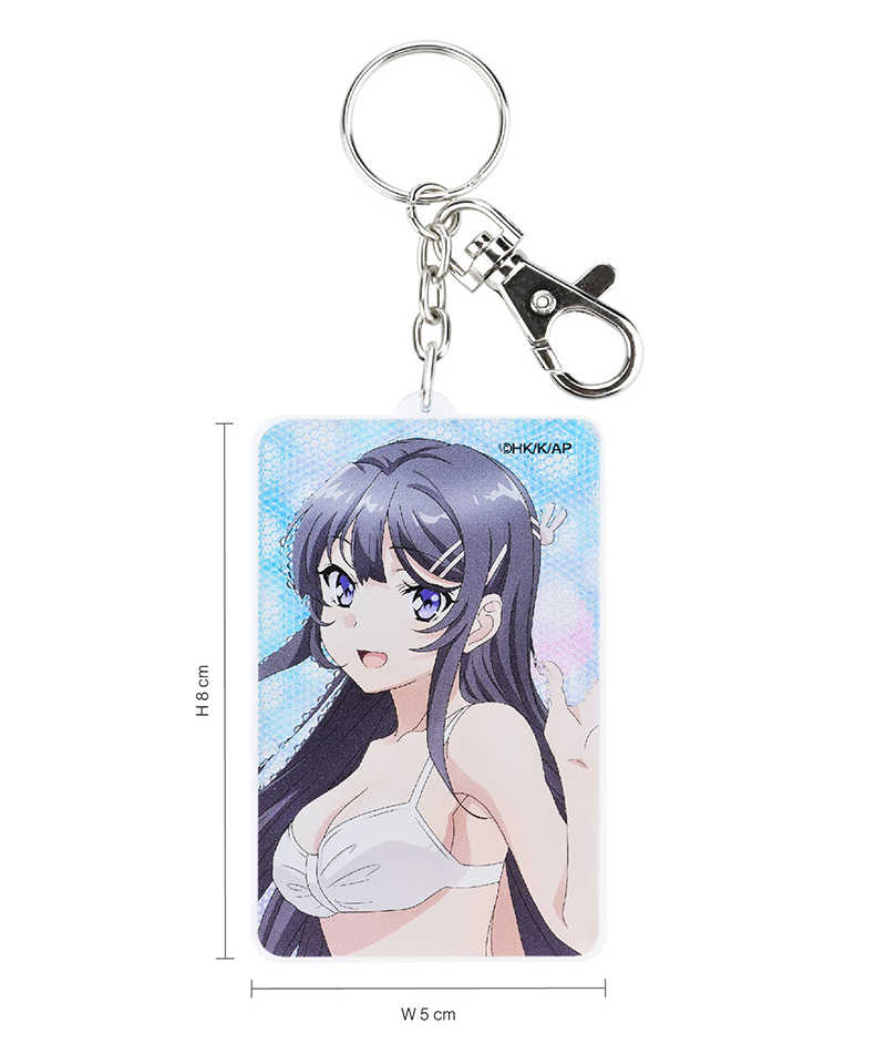 YUME動漫【青春豬頭少年 3D光柵壓克力鑰匙圈】A款 麻衣 周邊 木棉花精品