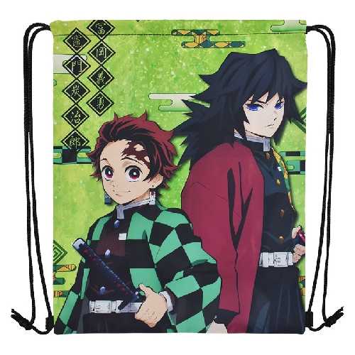YUME動漫【鬼滅之刃 全彩束口後背包】B款 炭治郎 義勇 周邊 木棉花精品