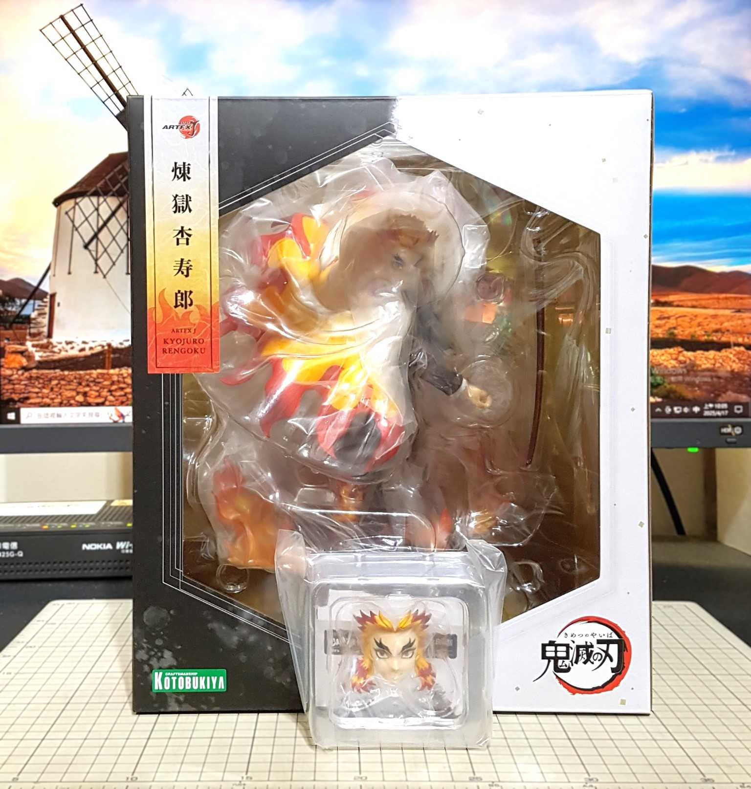 [長夜餘火]現貨24小時出貨 特典 壽屋 ARTFX J 煉獄杏壽郎 炎柱 1/8 鬼滅之刃 代理版 全新