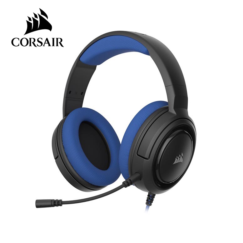 CORSAIR 海盜船 HS35 STEREO 立體聲電競耳機麥克風 (藍)【現貨免運】【GAME休閒館】