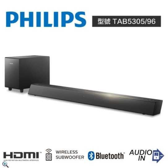 【GAME休閒館】Philips 飛利浦 2.1聲道環繞喇叭 家庭劇院 TAB5305/96 【現貨】
