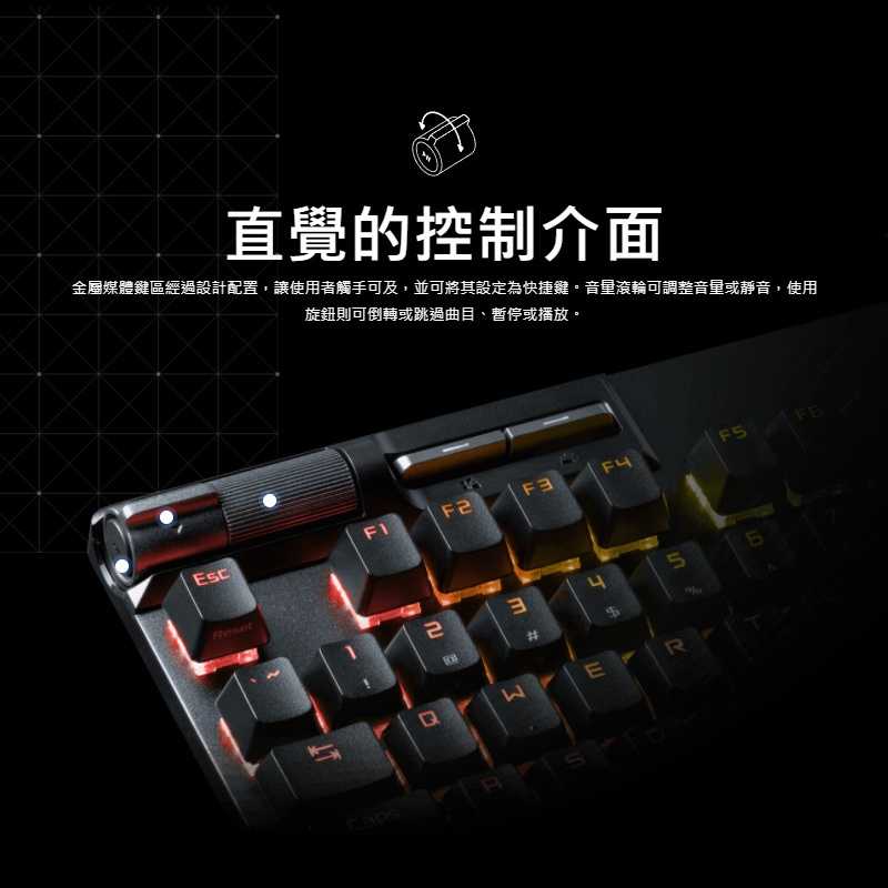 【GAME休閒館】ASUS 華碩 ROG Strix Flare II Animate RGB機械中文鍵盤 有線/腕托