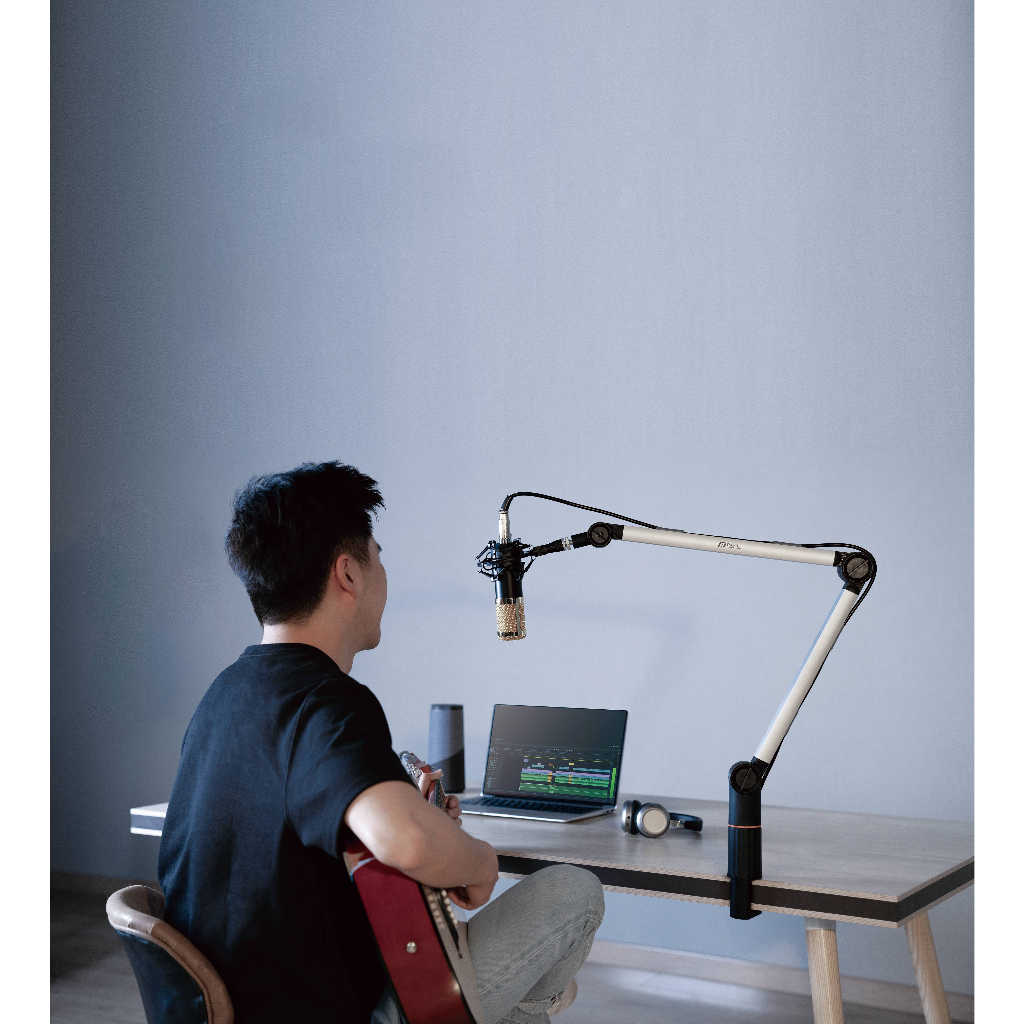 【GAME休閒館】瑞米 Raymii《 LTA-01 鋁合金麥克風支架 》夾桌穿桌式 直播支架【現貨】