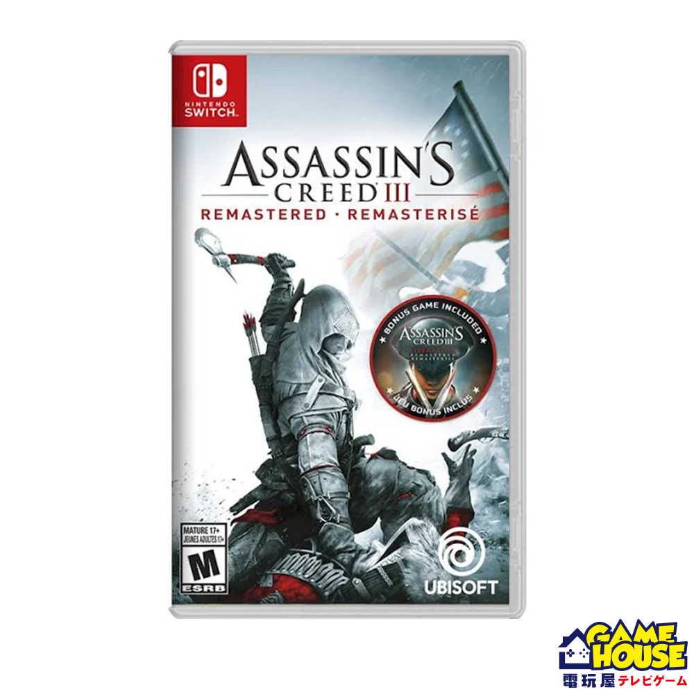 【電玩屋】SWITCH NS 刺客教條 3 重製版 中英日文美版 Assassin's Creed III