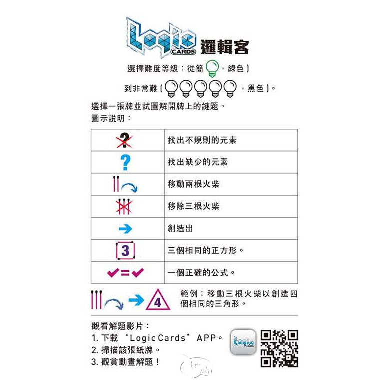 邏輯客 藍 Logic Cards Blue 繁體中文版 高雄龐奇桌遊