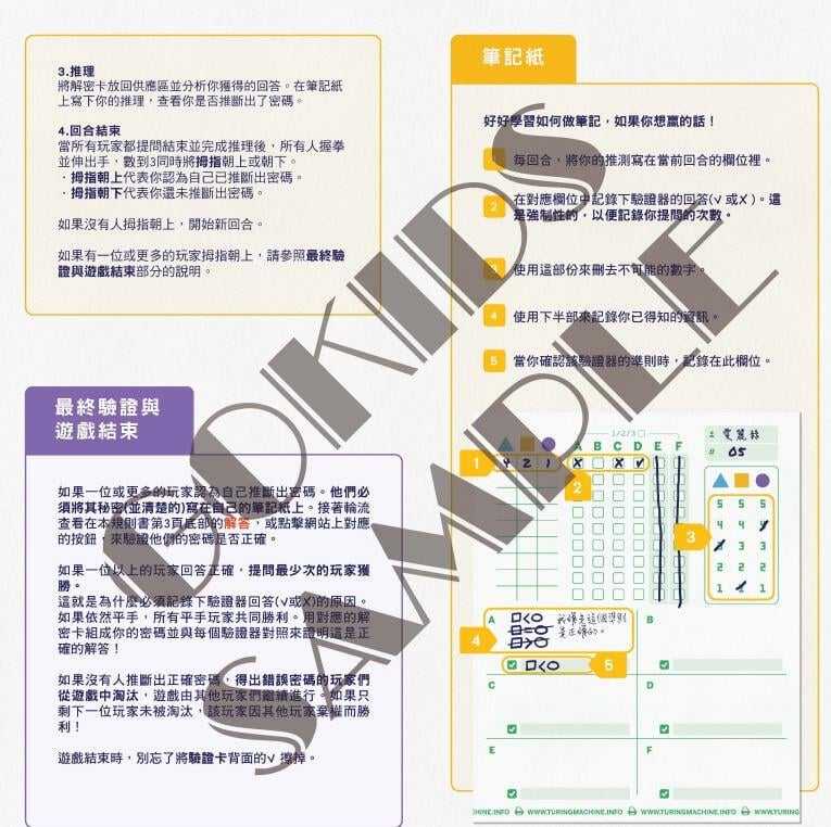 圖靈解密 Turing Machine 繁體中文版 高雄龐奇桌遊