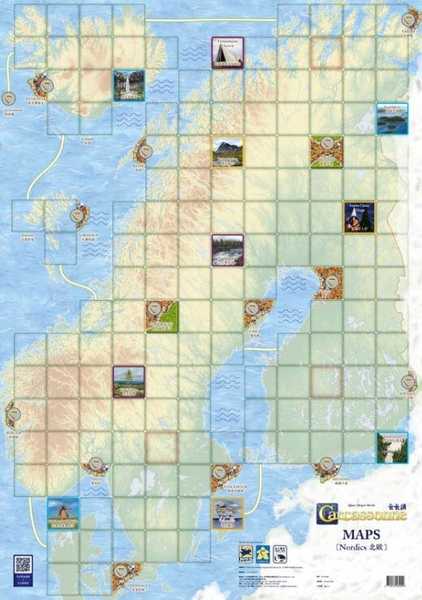 卡卡頌地圖擴充 北歐 繁體中文版 高雄龐奇桌遊