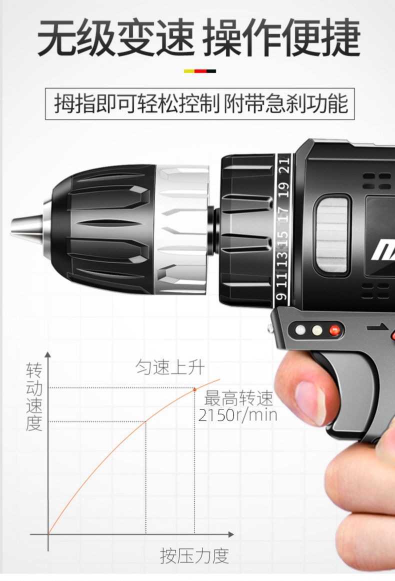 【台灣發貨 電鑽25檔 送配件組 】南威42VF電動 電鑽 速鋰 電鑽充電電鑽 電動工具 螺絲起子震動 電動起子