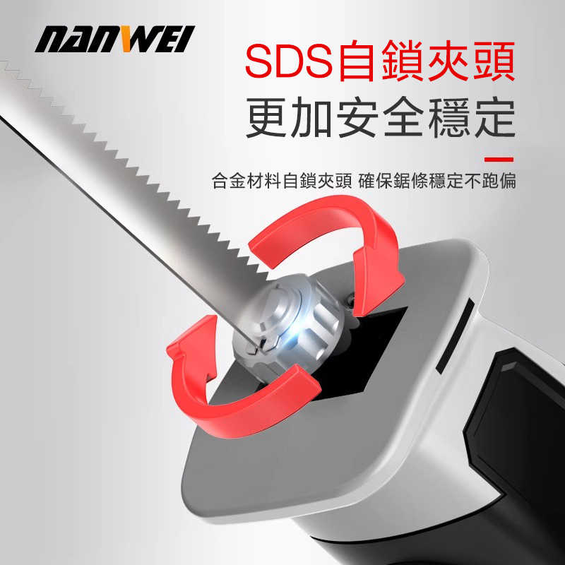 【台灣出貨  送8個鋸條 】南威48VF 單手鋸 軍刀鋸 無線鋰電鋸 鋰電鋸充電手提式電鏈鋸傢用戶外無綫小型單手鋸