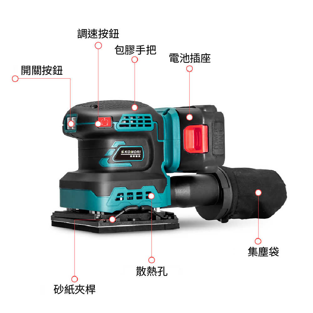 【Komori森森機具】 牧田款 鋰電砂光機 電動砂紙機 散打 研磨機 磨平機 磨光機 打磨機 拋光機 膩子 牆壁 家具