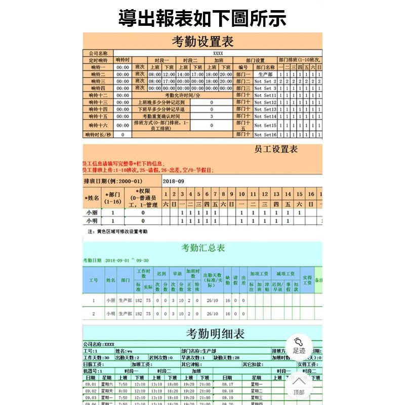 打卡鐘 打卡機  指紋考勤機 指紋密碼 識別 中文 上班打卡機 簽到 簽到機 防代打卡 防斷電 【一年保固】