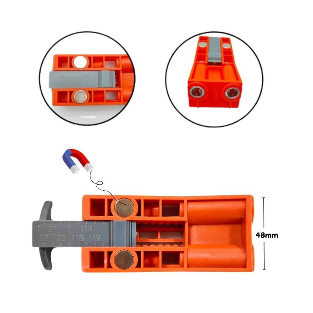 【Komori 森森機具】木工斜孔定位器 帶磁性 便攜式定位打孔器 木工鑽孔夾具 工具組 木工配件 螺絲打孔