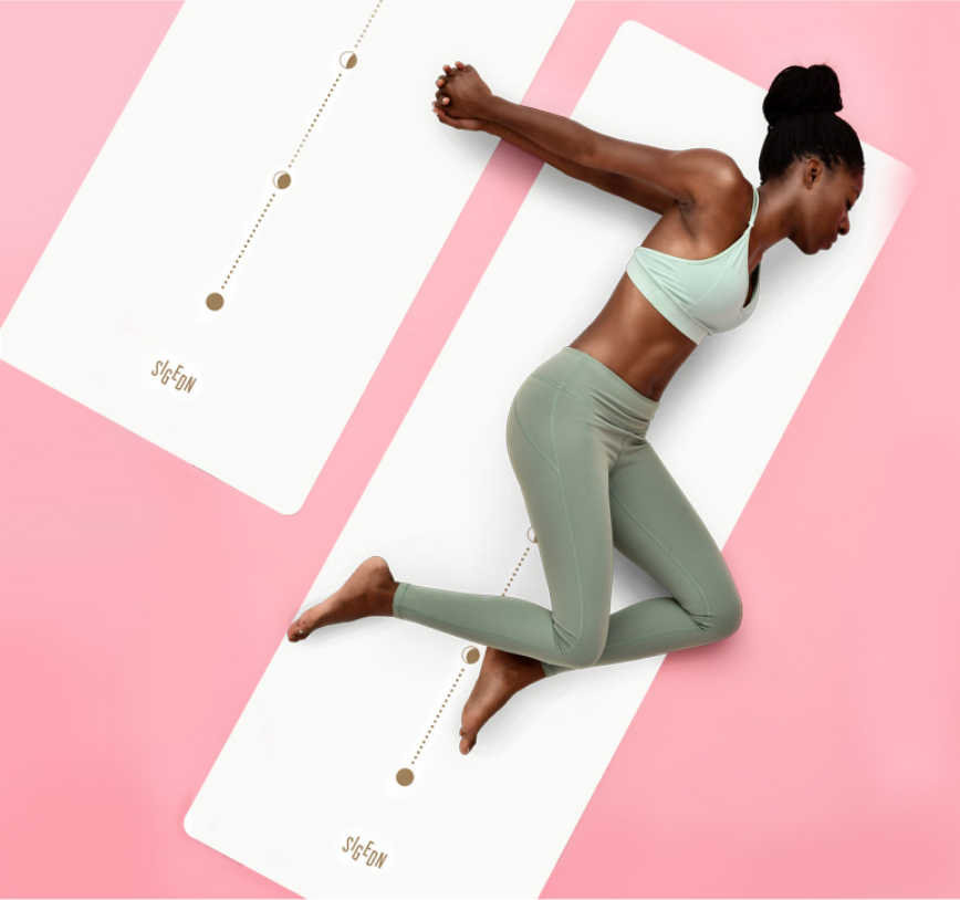 Lotus 乾溼止滑專業型加長加寬天然橡膠中位縣瑜珈墊 5mm 贈專屬收納背袋