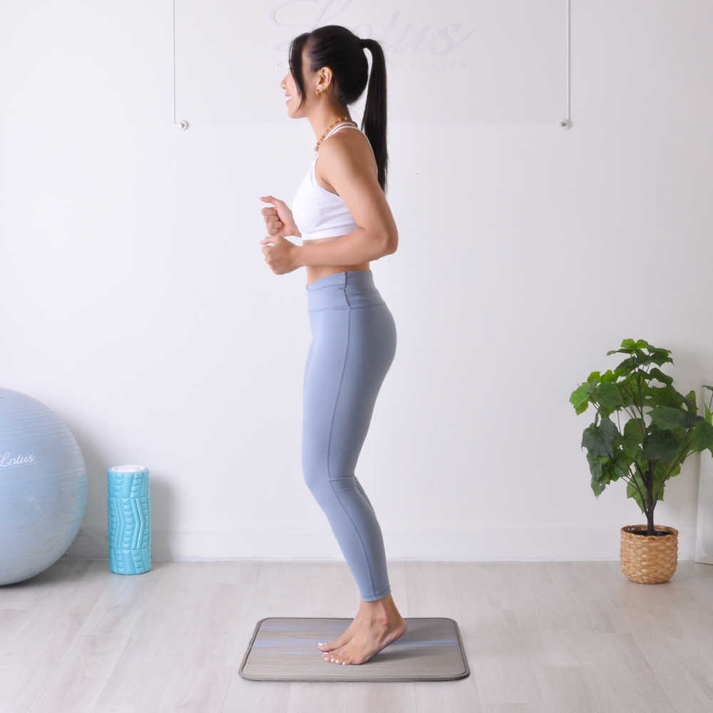 【LOTUS】2件組 台灣製避震緩衝超慢跑墊 55.5x55.5x1.2公分+運動毛巾