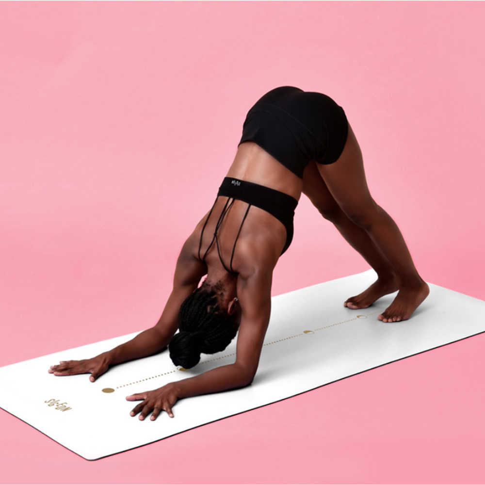 Lotus 乾溼止滑專業型加長加寬天然橡膠中位縣瑜珈墊 5mm 贈專屬收納背袋