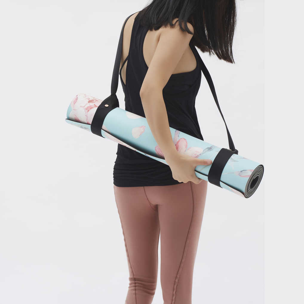 Lotus 乾溼止滑專業型加長加寬天然橡膠仙女墊瑜珈墊 4mm 贈專屬收納背袋
