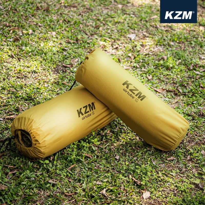 KAZMI自動充氣單人床墊-卡其【露戰隊】