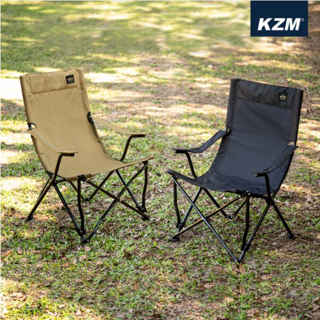 KAZMI KZM 素面布手把折疊椅 露營椅 躺椅 休閒椅 椅 戶外椅 庭院椅 花園椅【露戰隊】 卡其色