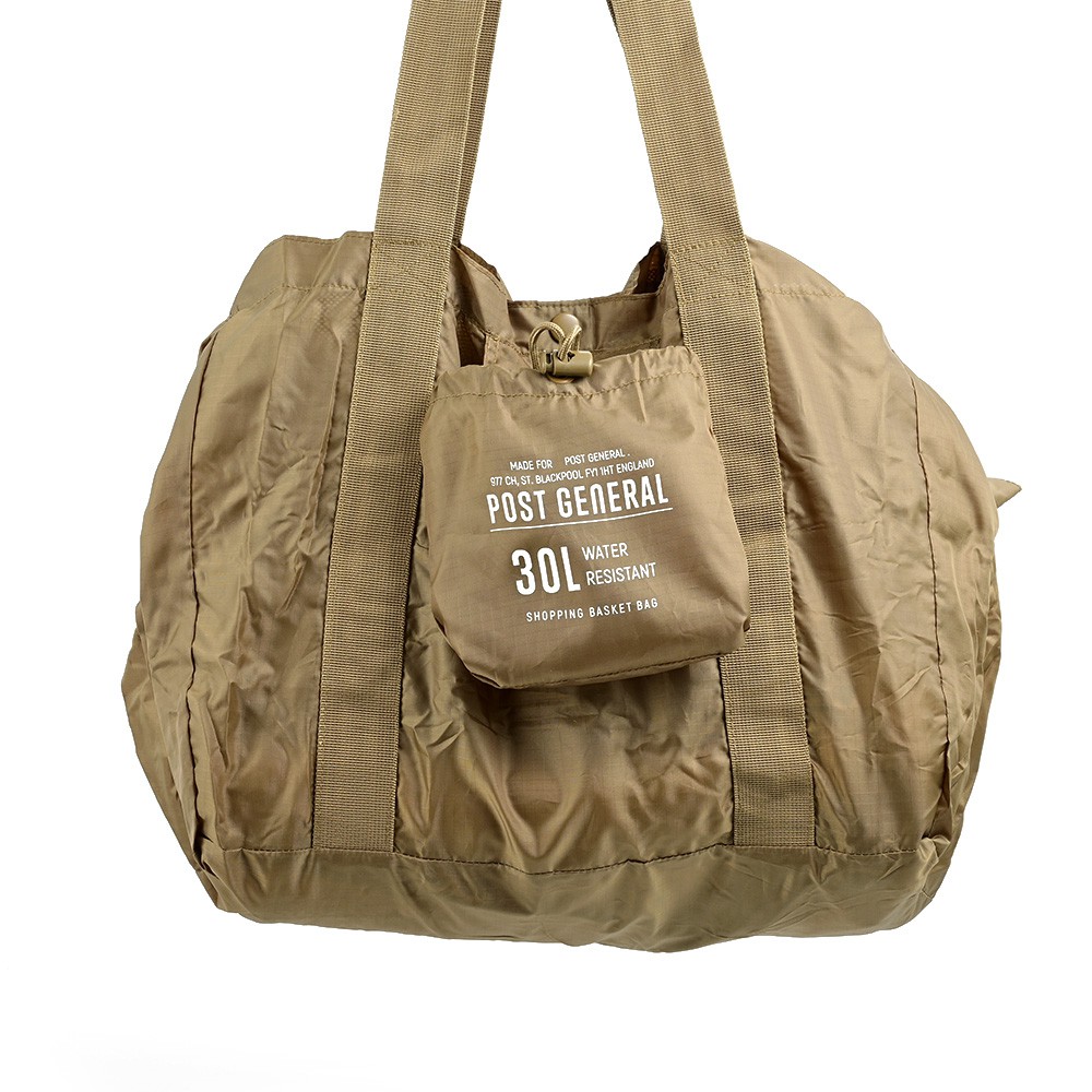 POST GENERAL–環保摺疊輕便防潑水購物袋 手提袋 環保袋 玄黑色
