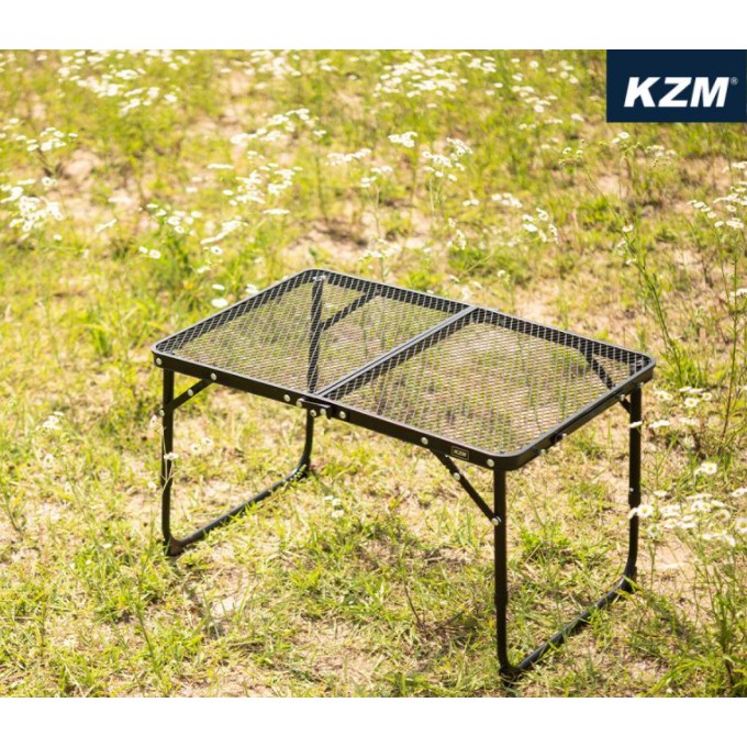 KAZMI KZM 迷你鋼網折疊桌(鋼網系列) 露營小桌 野餐桌 摺疊桌 帳內桌 野營 戶外桌【露戰隊】