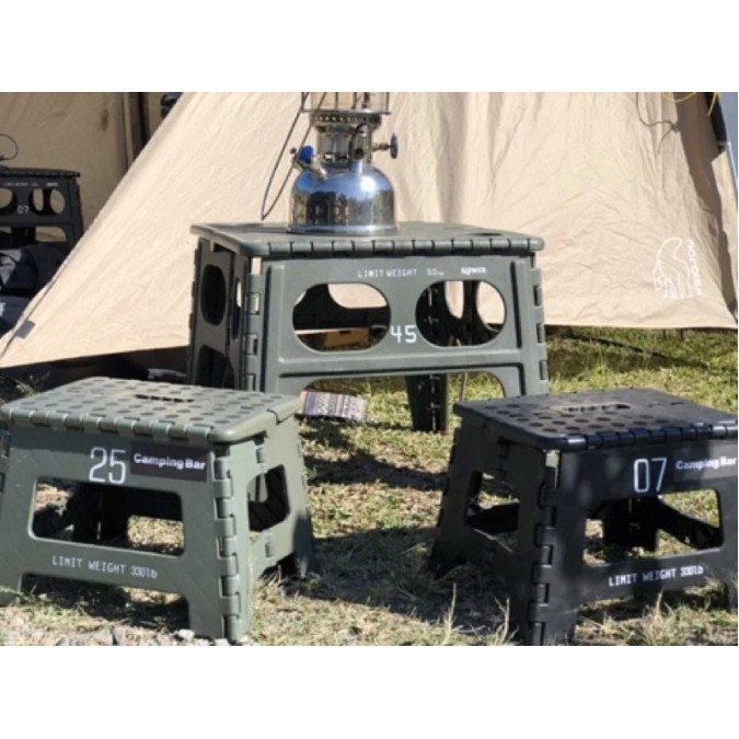 【買一送一】Camping Bar風格選物 工業風折凳 22cm高小椅【露戰隊】