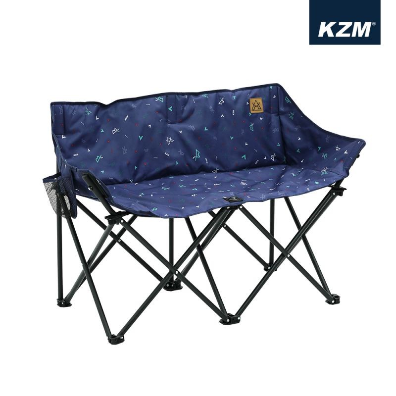 KAZMI KZM 印花月亮雙人折疊椅 雙人椅 露營 戶外椅【露戰隊】