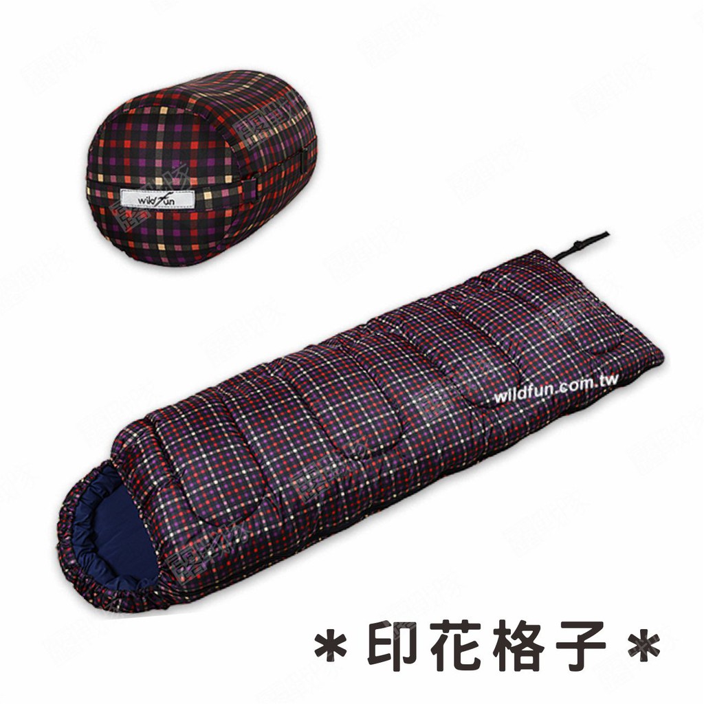 Wildfun野放 標準型睡袋 210*70cm 信封式睡袋 睡袋 露營 野餐 涼被 台灣製 MIT【露戰隊】 印花愛心