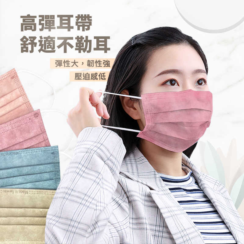 活力安 醫用口罩 成人口罩 莫蘭迪色 口罩 平面醫用口罩 5色 一盒50入