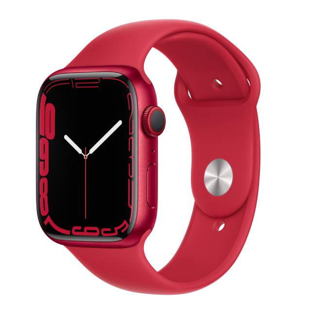 Apple Watch S7 LTE, 45mm 鋁金屬錶殼運動型錶帶