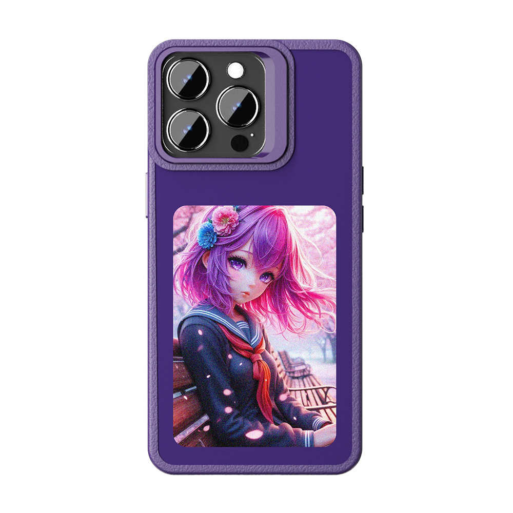 【小婷電腦】日本品牌IS愛思 高清款式 NFC四色墨水屏金屬相框支架皮革紋手機殼 iPhone15/16