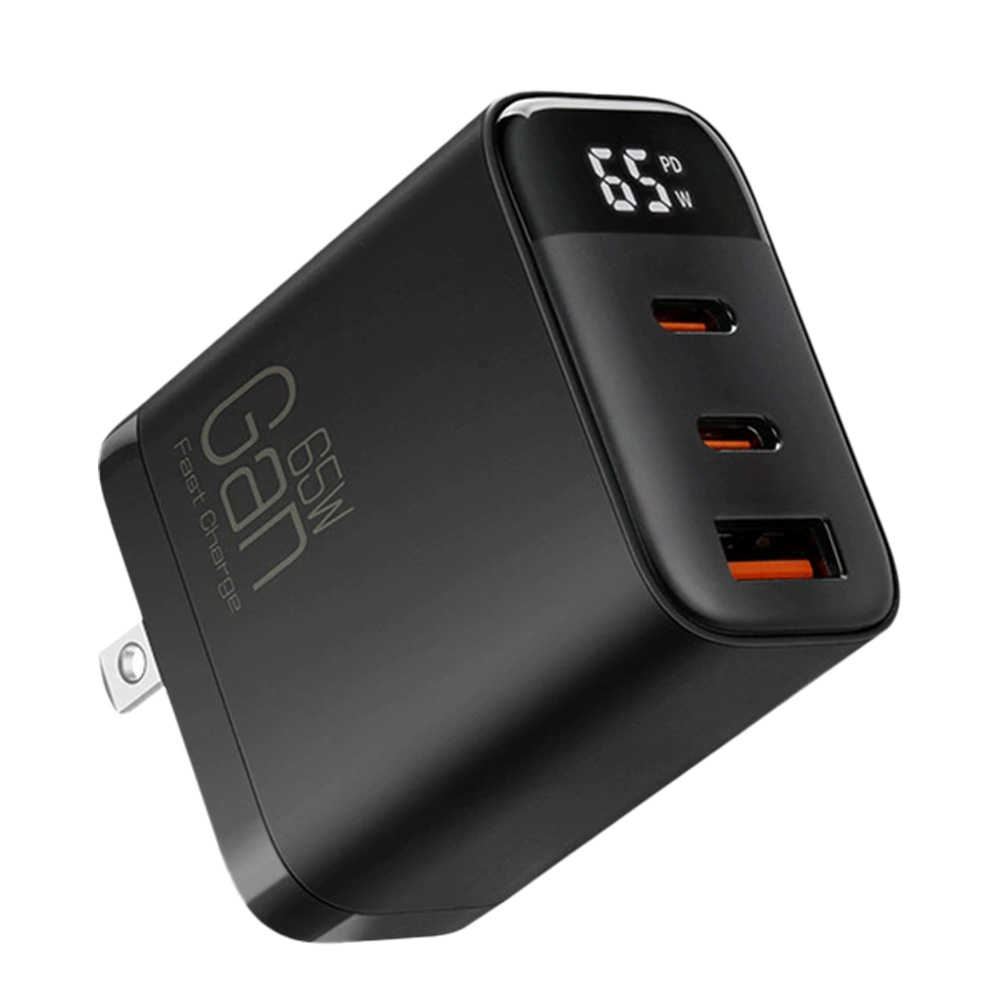 【小婷電腦】IS-K39 65W三孔氮化鎵充電器 1USB+2Type-C QC/PD快充 多種安全防護 三口快充 三合