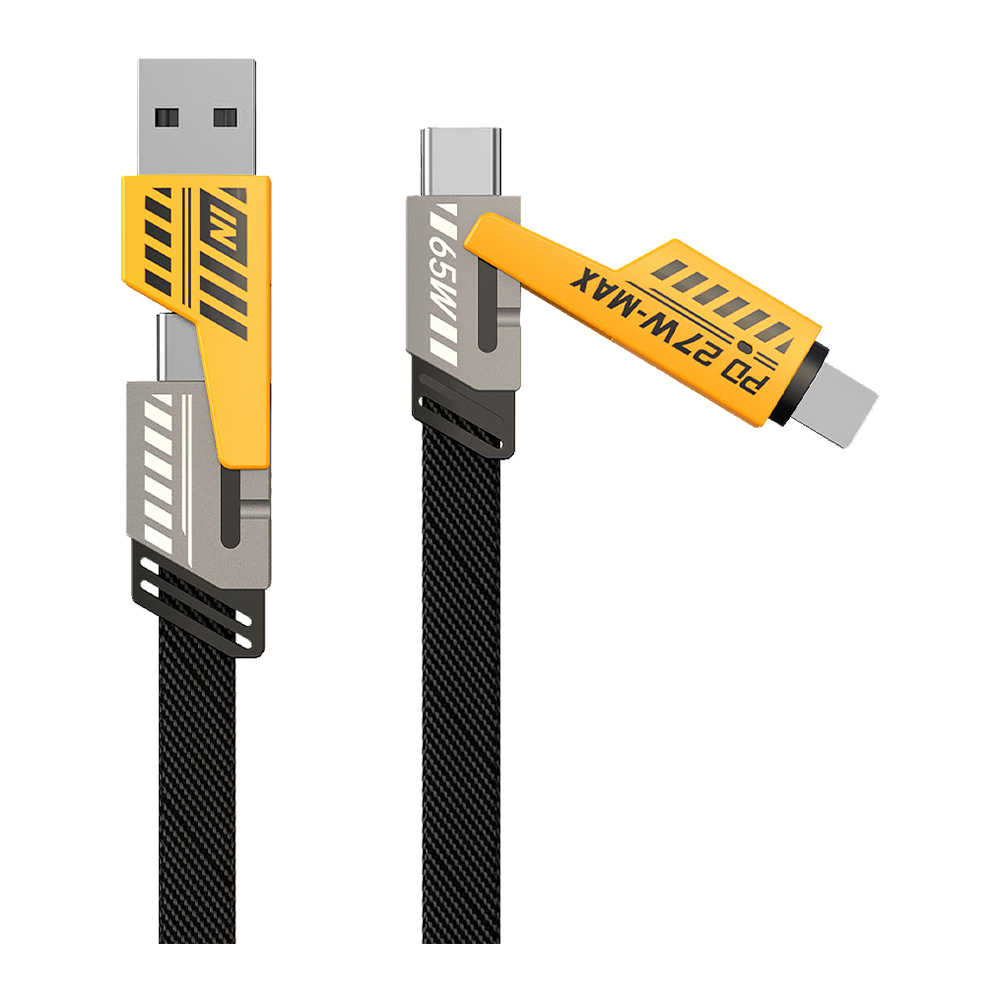 【小婷電腦】FC3028 2米 PD65W 四合一機甲多功能快充線 Type-C To 蘋果/ype-C To USB