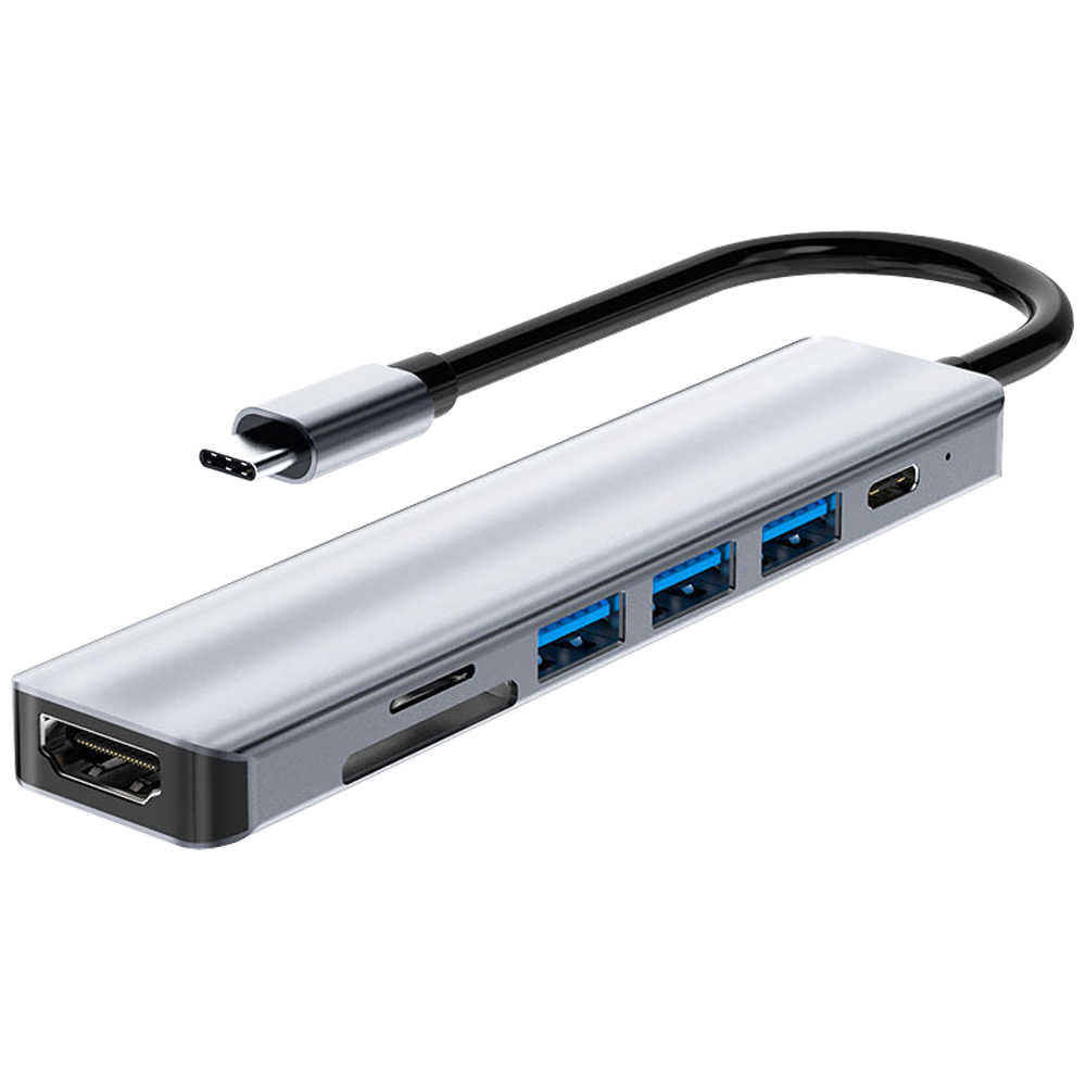 【小婷電腦】HUB-09 Type-C接頭七孔集線器Type-C+USB3.0/2.0+SD+TF+HDM