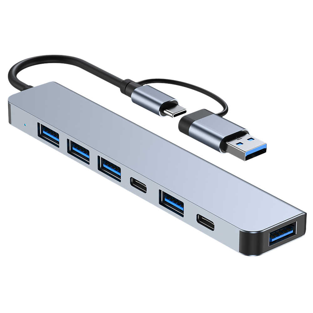 【小婷電腦】HUB-07 Type-C+USB3.0+USB2.0 七孔集線器 供電傳輸 七合一轉接分線器